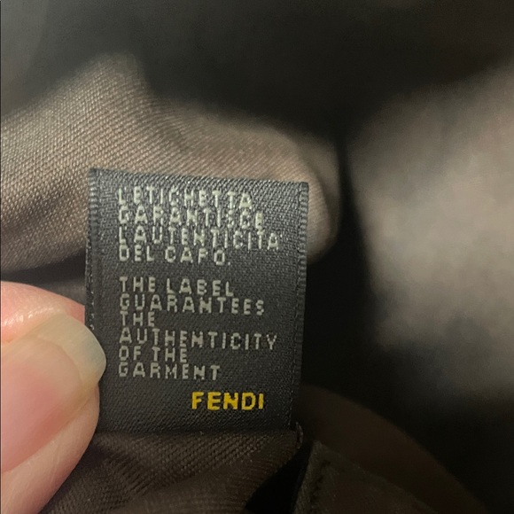 Fendi Monogram Canvas Handbag in Black and Brown - Picture 3 of 16